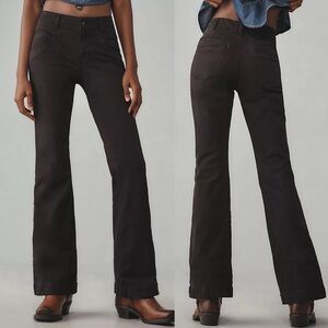 NWT Anthropologie Pilcro The Bering Demi Bootcut Pants Black